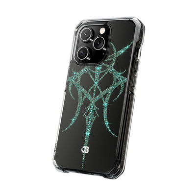 Teal Cyber Sigil · Clear Impact Magnetic Phone Case for iPhone · Teal