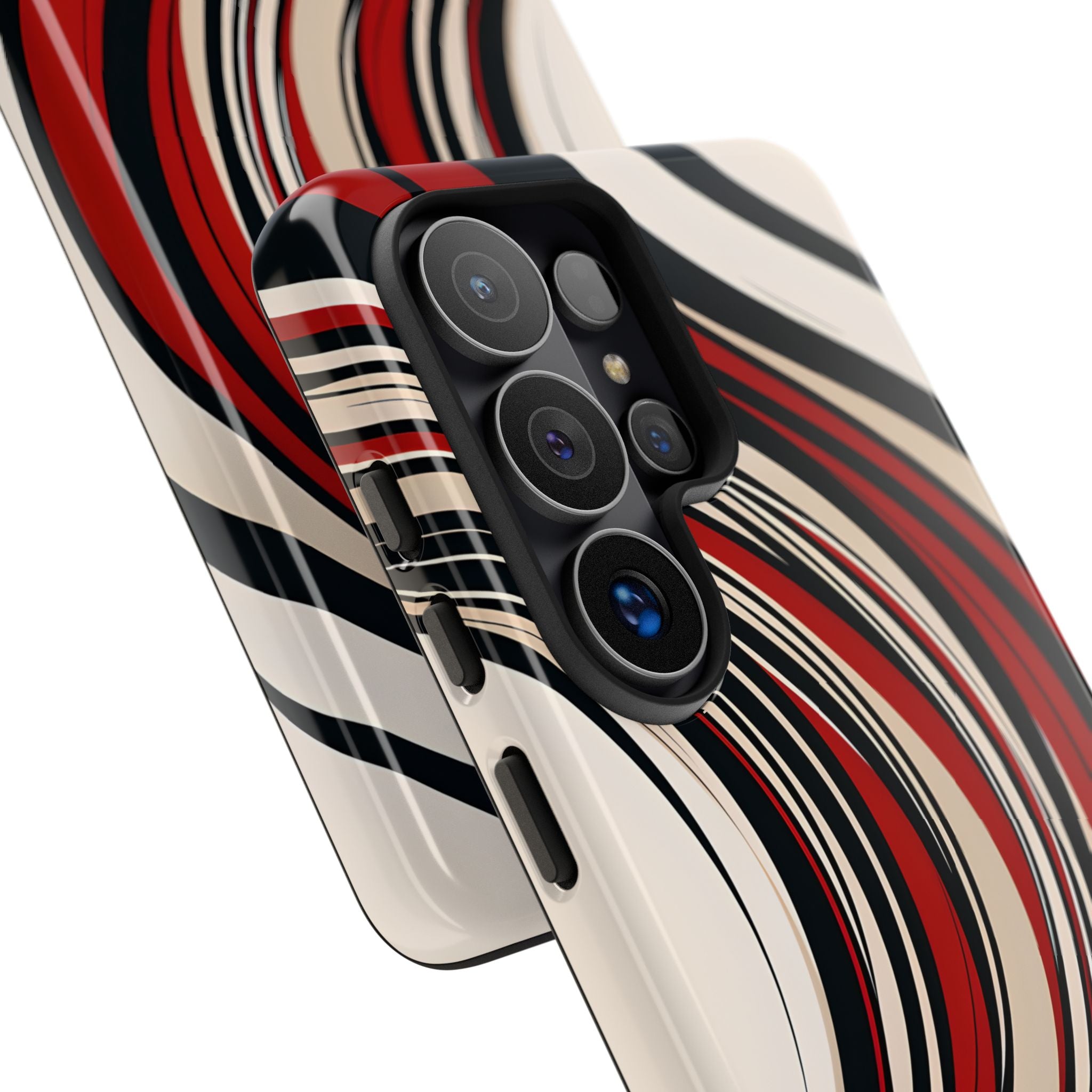 Crimson Flow Waves · Tough Phone Case for Samsung