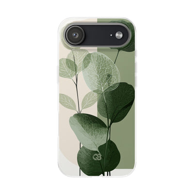 Green Lite Phone Case for iPhone - Sage Leaf Skeletals
