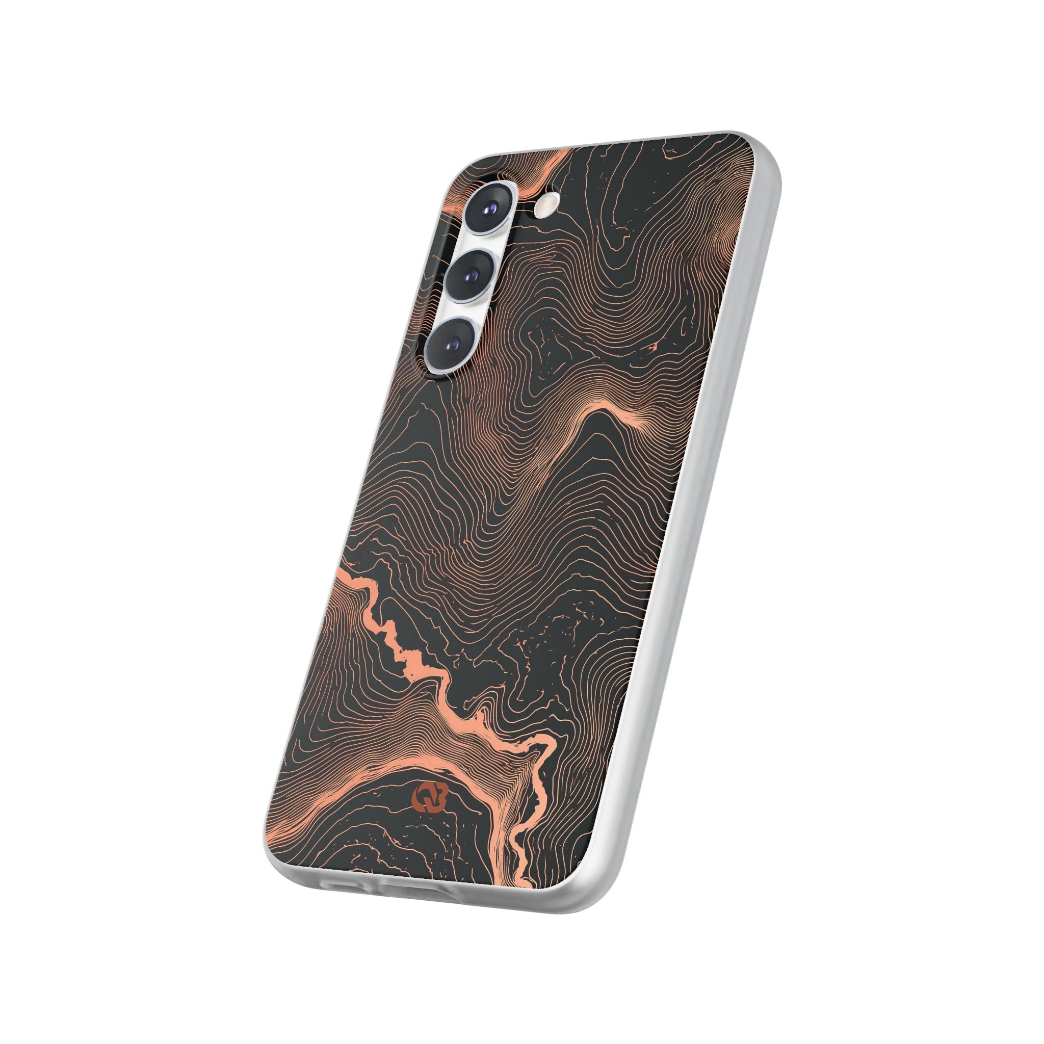 Orange Lite Phone Case for Samsung - Salmon Ridge Topo