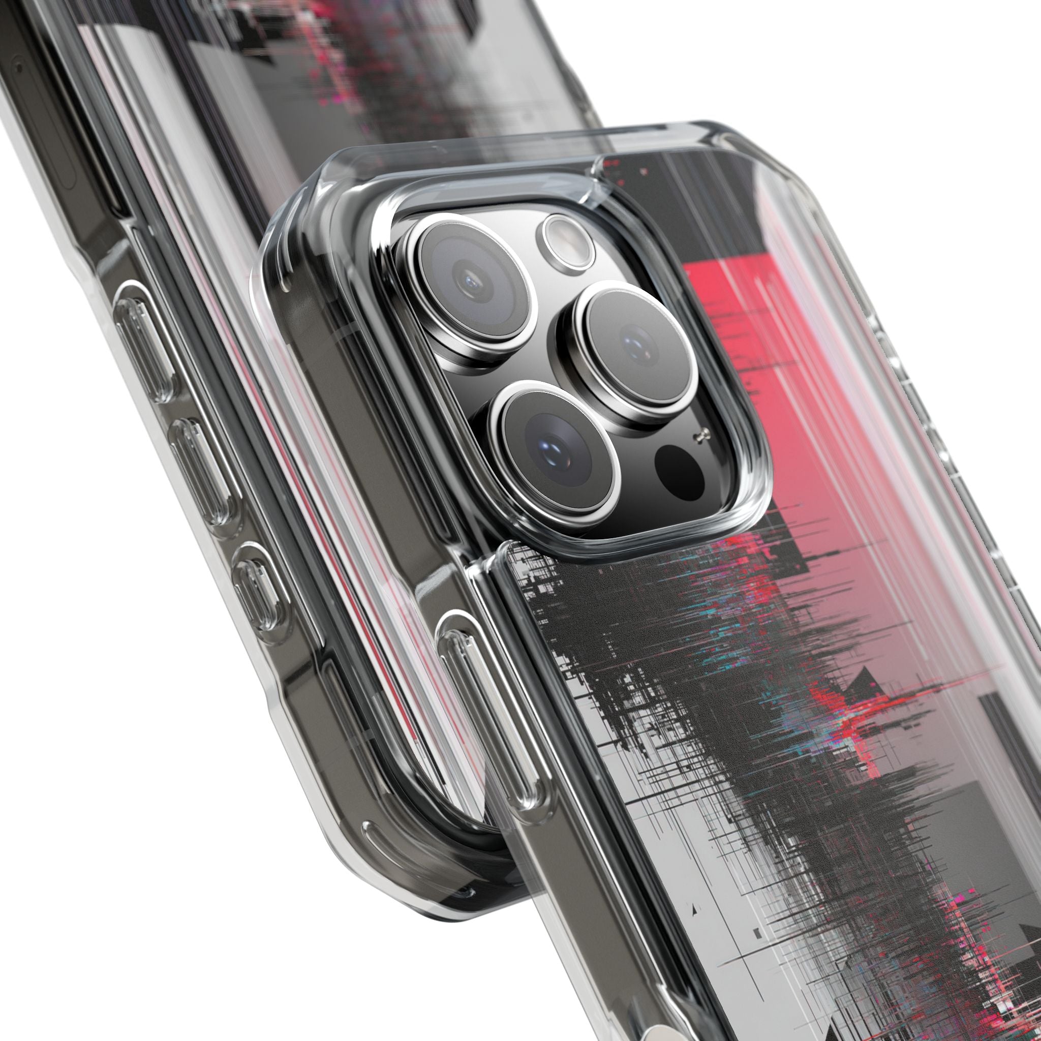 Black Impact MagSafe Phone Case for iPhone - Crimson Data Leak