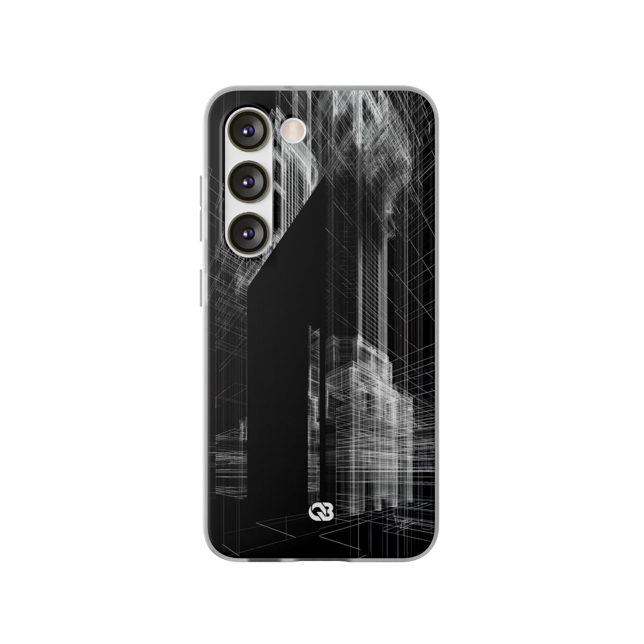 Black Lite Phone Case for Samsung - Ghost Urban Wireframe