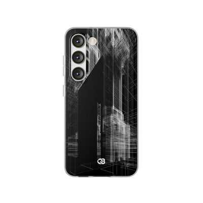 Black Lite Phone Case for Samsung - Ghost Urban Wireframe