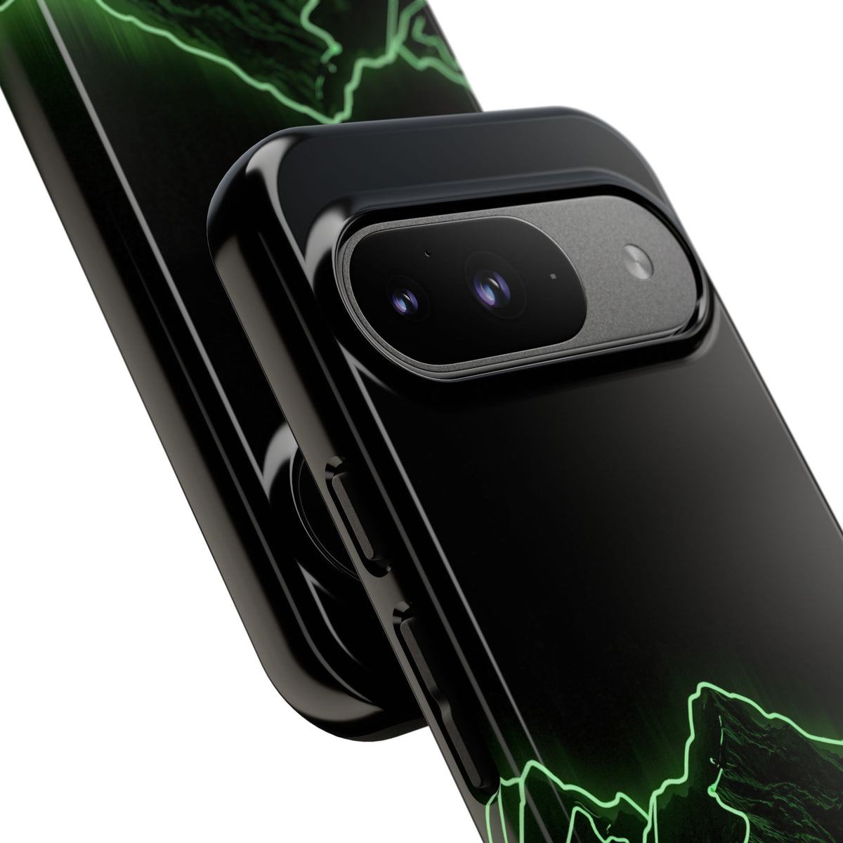 Nordic Mountain Contour · Tough Phone Case for Pixel ·  Black