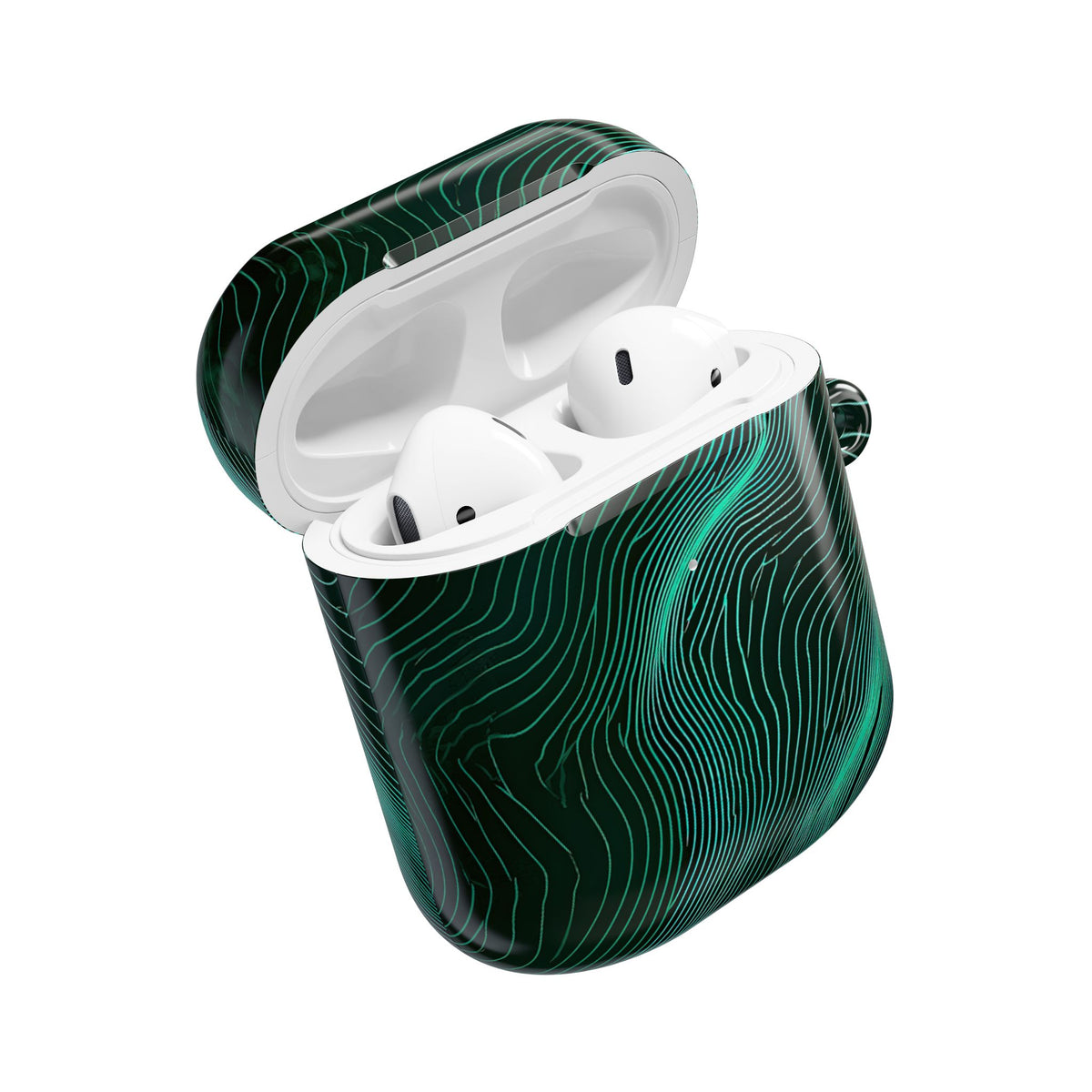 Emerald Topo Ridge · Hard Case for AirPods & AirPods Pro · Green