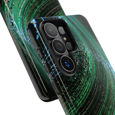 Orbital Data Stream · Tough Phone Case for Samsung · Green