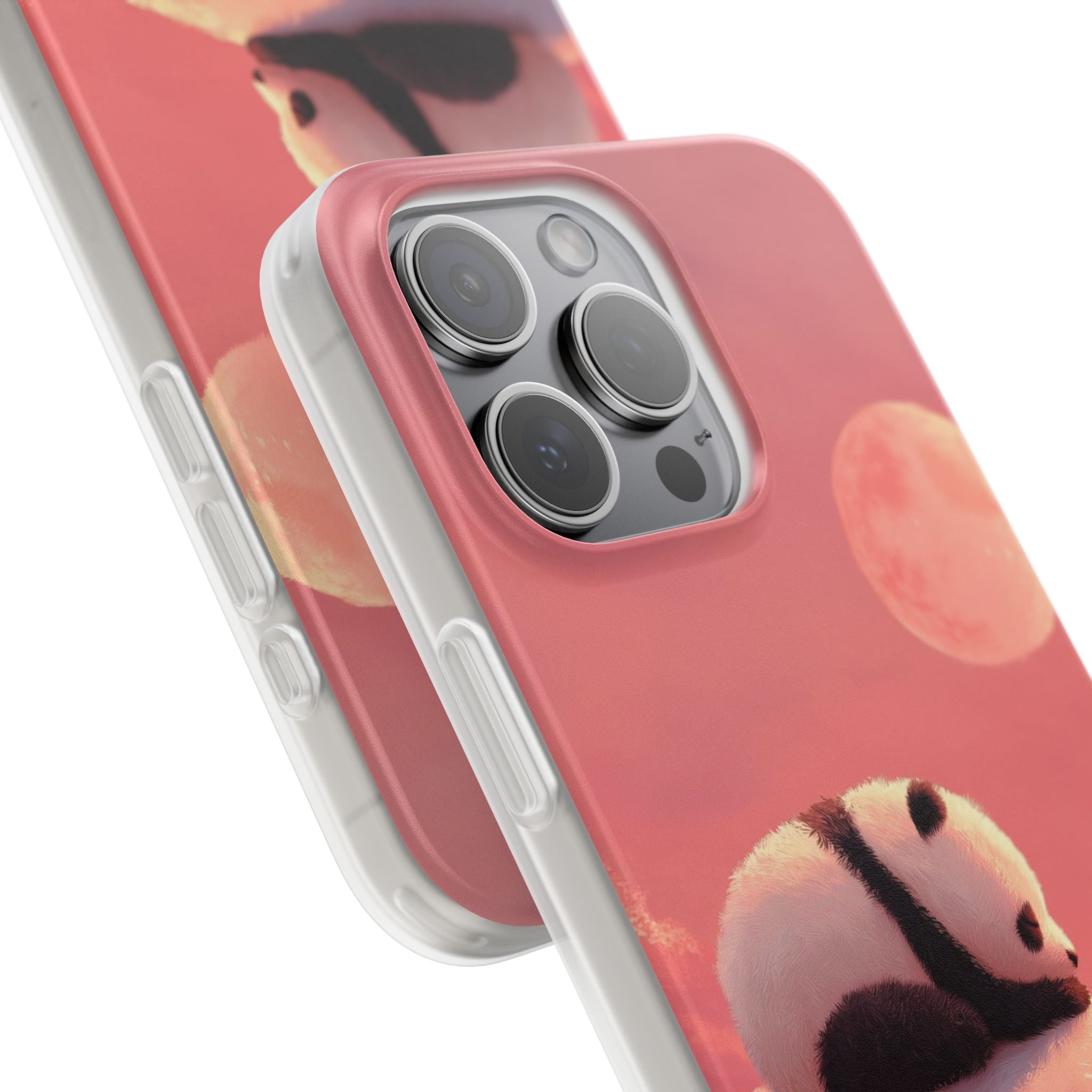 Rose Moon Panda · Soft Phone Case for iPhone