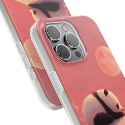 Rose Moon Panda · Soft Phone Case for iPhone