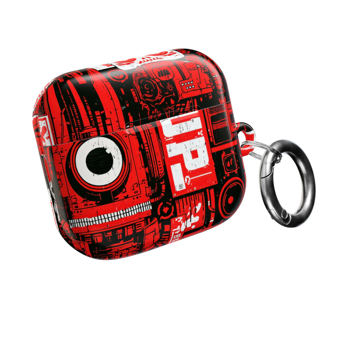 Neo Mecha Collage · Hard Case for AirPods & AirPods Pro · Red