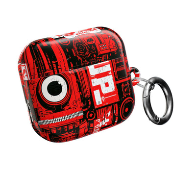 Neo Mecha Collage · Hard Case for AirPods & AirPods Pro · Red
