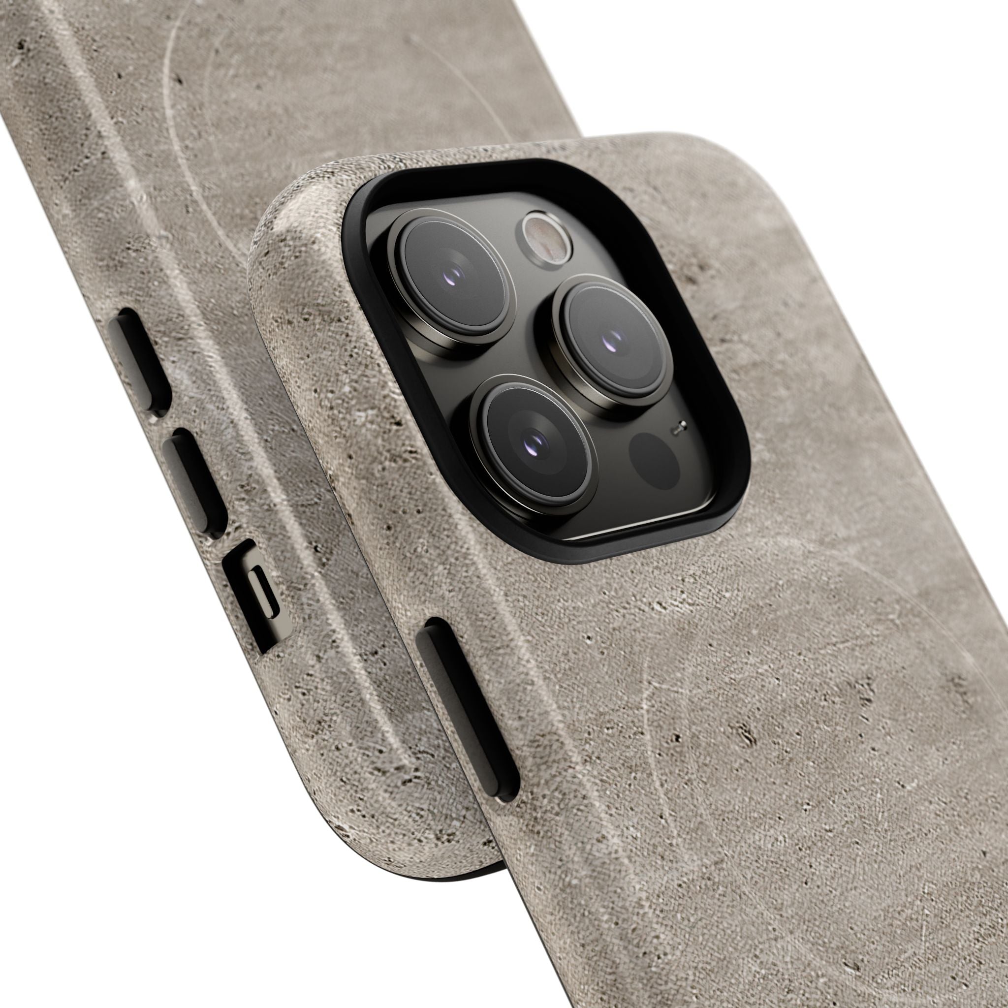 Grey Tough 2.0 Magsafe Phone Case for iPhone - Brutalist Stone Grit