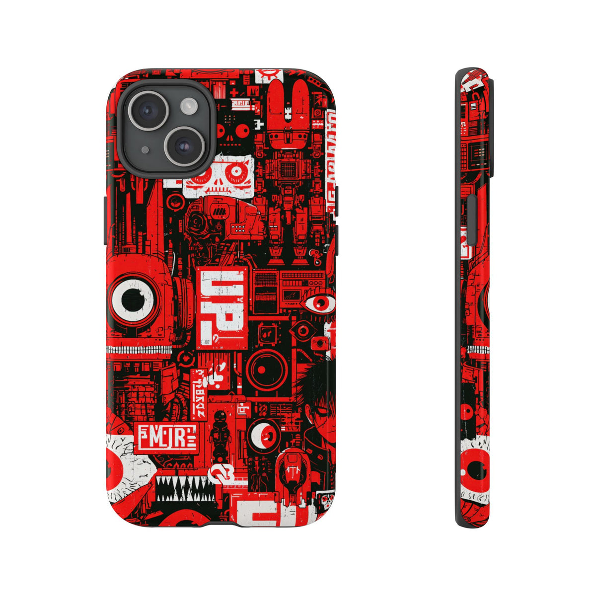 Neo Mecha Collage · Tough Phone Case for iPhone · Red