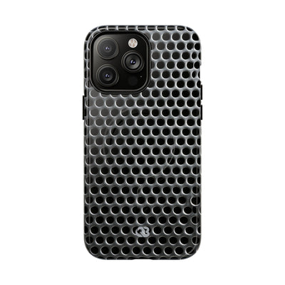 Silver Tough 2.0 Magsafe Phone Case for iPhone - Brutalist Steel Mesh