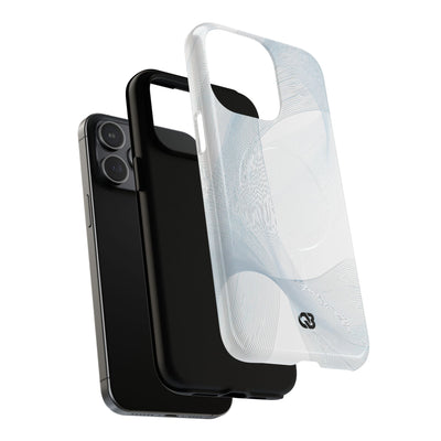 White Tough 2.0 Magsafe Phone Case for iPhone - Arctic Line Current