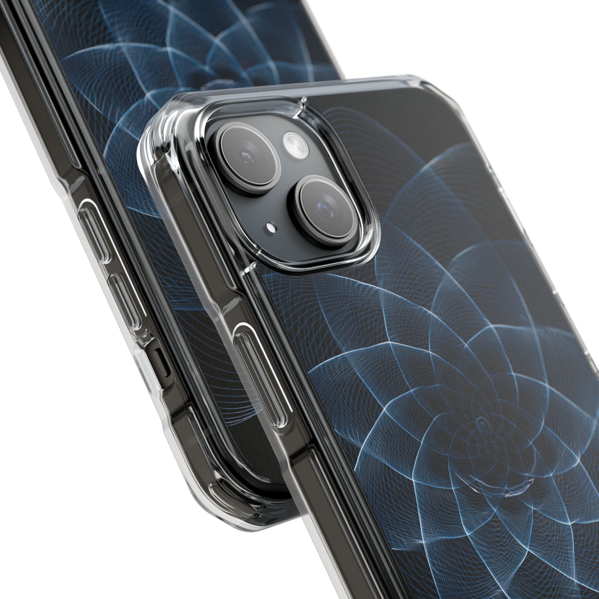 Blue Impact MagSafe Phone Case for iPhone - Cobalt Geometric Bloom