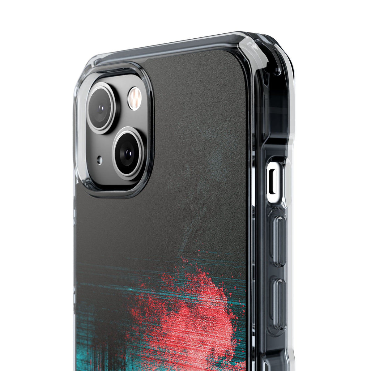 Digital Signal Drift · Clear Impact Magnetic Phone Case for iPhone · Black