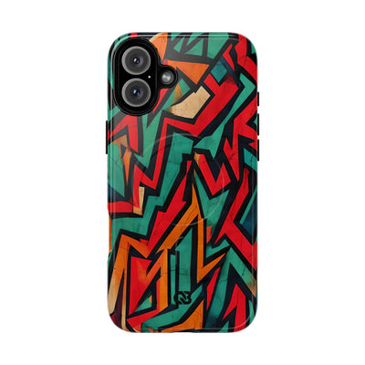 Jagged Teal Static · Tough+ Magsafe