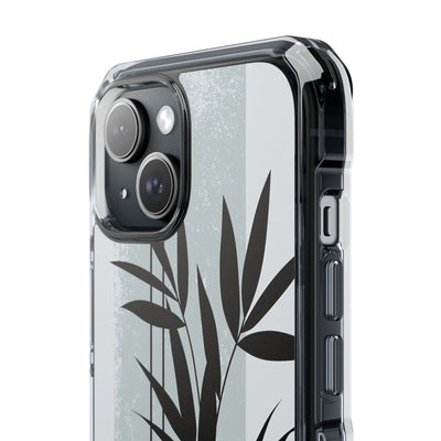 Grey Impact MagSafe Phone Case for iPhone - Sage Bamboo Noir