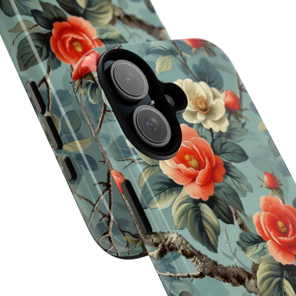 Coral Bloom iPhone 16 Case - Tough