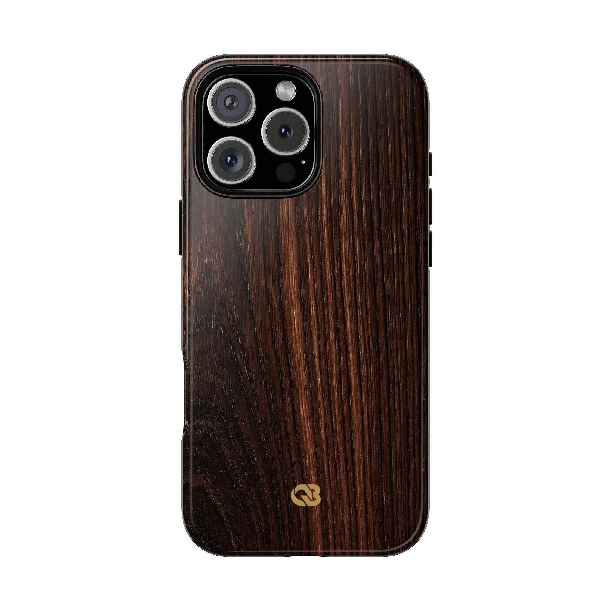Brown Tough Phone Case for iPhone - Burnished Mahogany Grain