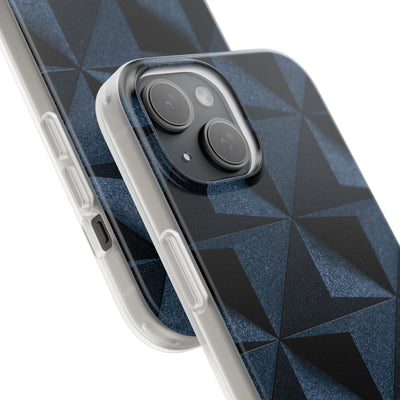 Blue Lite Phone Case for iPhone - Indigo Basalt Facets