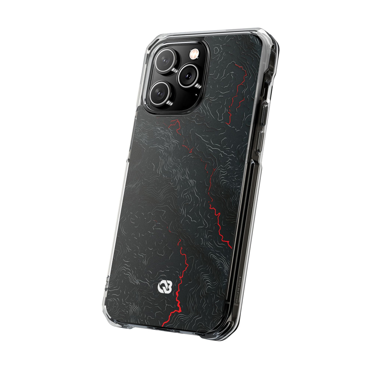 Crimson Rift · Clear Impact Magnetic Phone Case for iPhone ·  Black