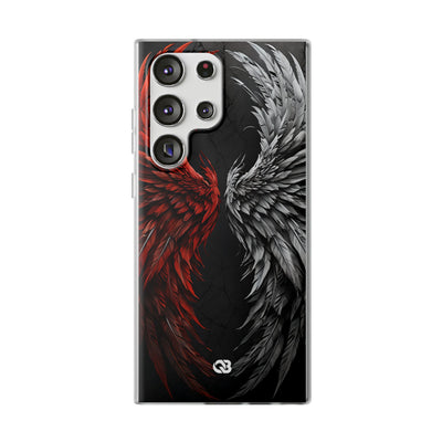 Split Crimson Wing · Soft Phone Case for Samsung