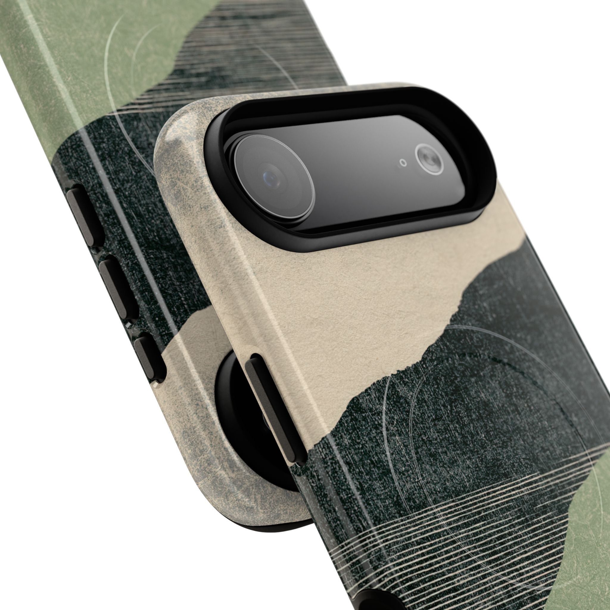 Green Tough 2.0 Magsafe Phone Case for iPhone - Moss Ridge Grain
