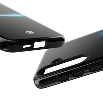 Blue Tough Phone Case for Samsung - Electric Cyan Ray