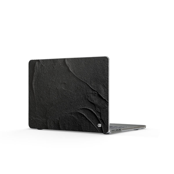 Obsidian Stucco Relief · Clear Hard Case for MacBook · Black