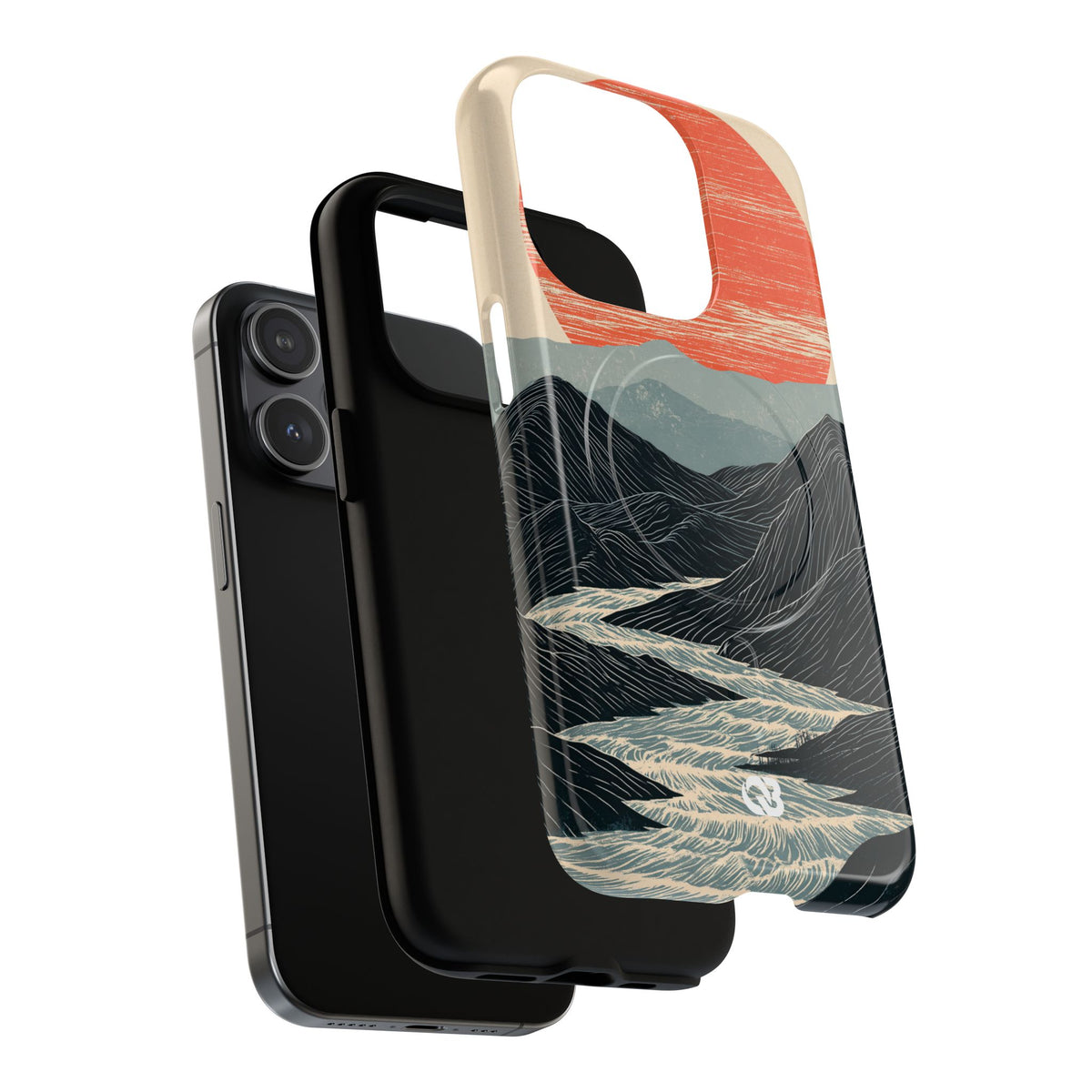 Crimson Ridge Horizon · Tough 2.0 Magnetic Phone Case for iPhone · Black