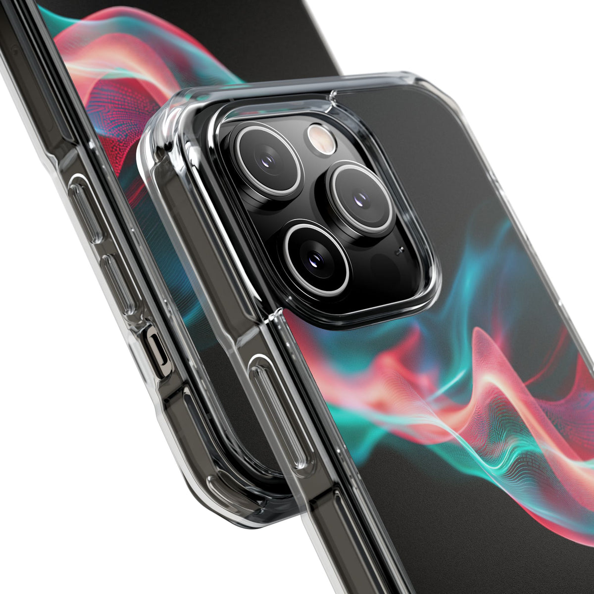 Digital Frequency · Clear Impact Magnetic Phone Case for iPhone · Black