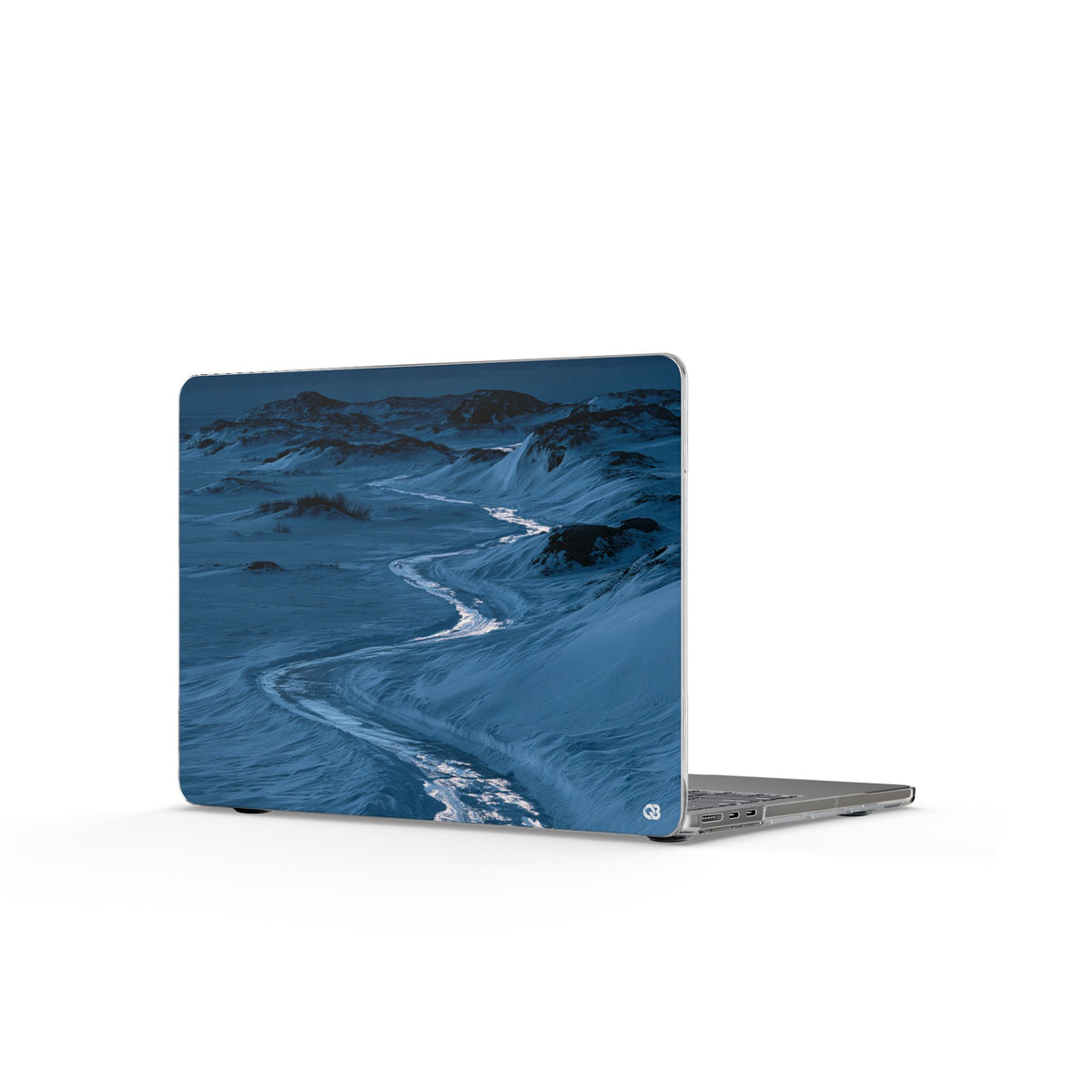 Arctic Moon Drift · Clear Hard Case for MacBook · Blue