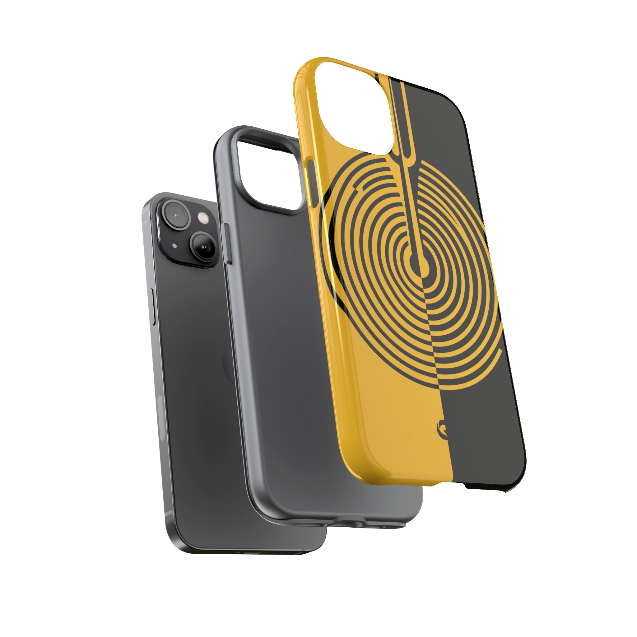 Yellow Tough Phone Case for iPhone - Voltage Sector Pulse