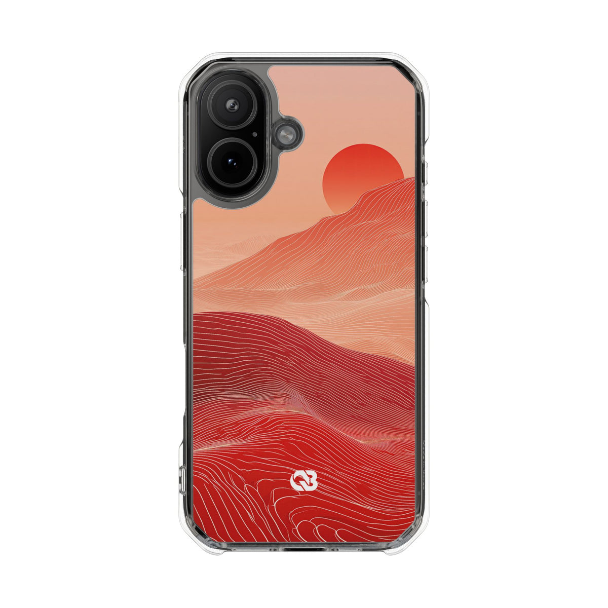 Crimson Horizon · Clear Impact Magnetic Phone Case for iPhone ·  Red