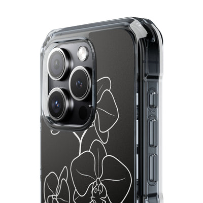 Black Impact MagSafe Phone Case for iPhone - Noir Alabaster Orchid