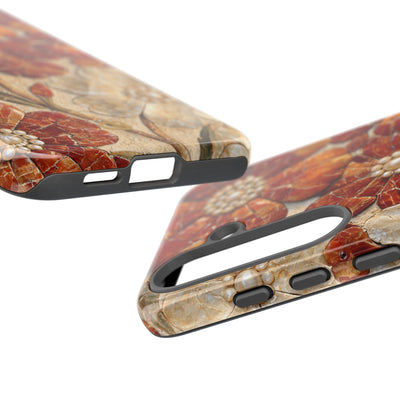 Carnelian Pearl Bloom · Tough Phone Case for Samsung · Orange