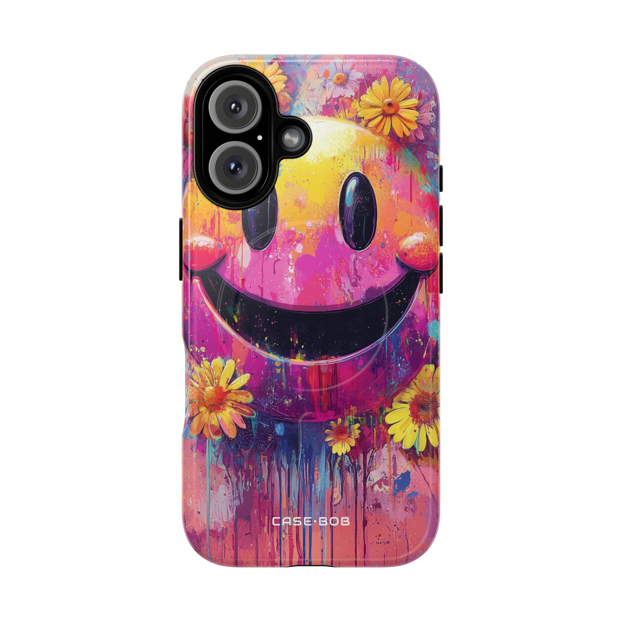 Smiley Bloom iPhone 16 Case - Tough+