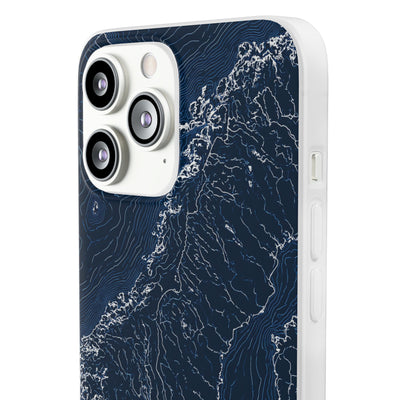 Nordic Contour Chart · Lite Phone Case for iPhone ·  Blue