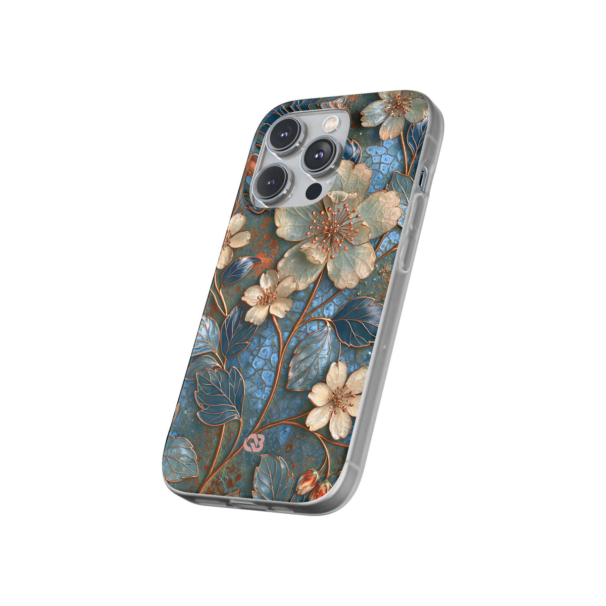 Gilded Blossom Reverie · Lite Phone Case for iPhone ·  Teal