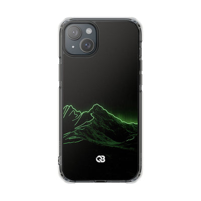 Nordic Mountain Contour · Clear Impact Magnetic Phone Case for iPhone · Black