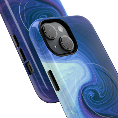 Azure Fluid Swirl · Tough 2.0 Magnetic Phone Case for iPhone · Blue