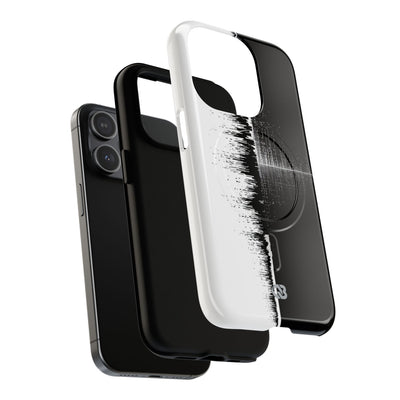Black Tough 2.0 Magsafe Phone Case for iPhone - Static Signal Split