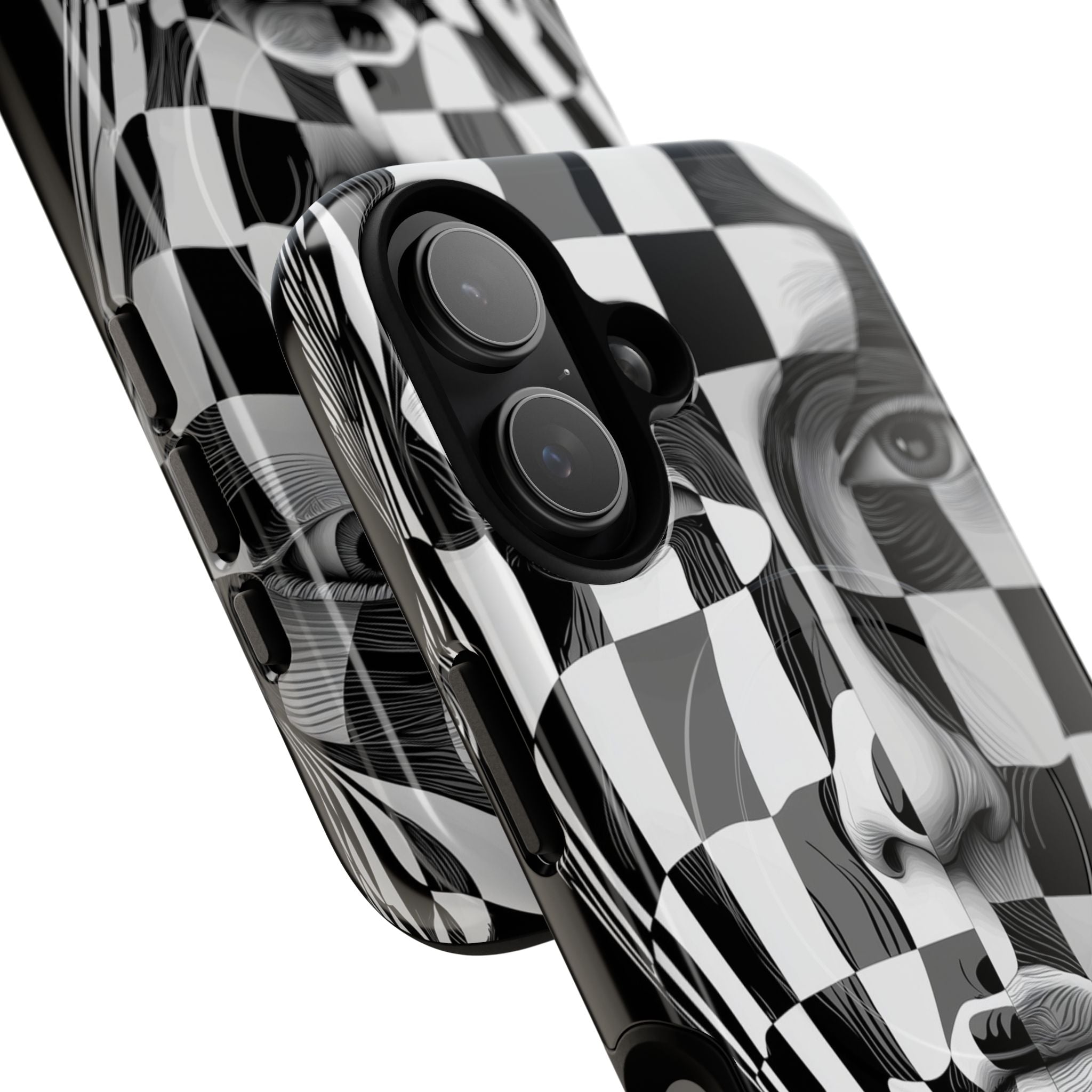 Checkered Face iPhone 17 Case - Tough+ - CASE•BOB