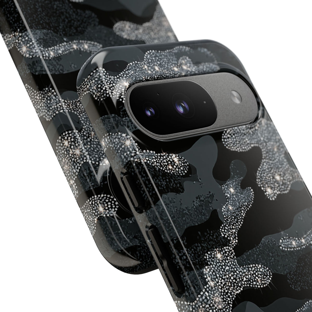 Glitter Shadow Camo · Tough Phone Case for Pixel ·  Black