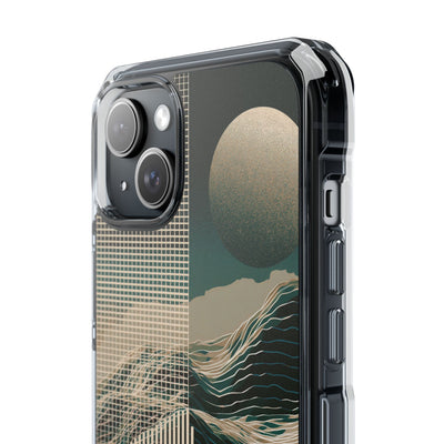Green Impact MagSafe Phone Case for iPhone - Lunar Moss Topography