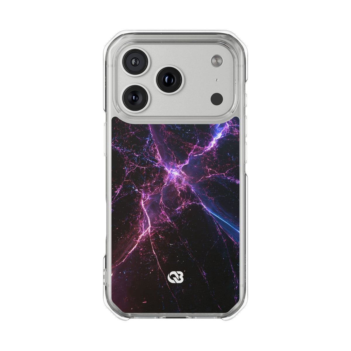 Neural Singularity · Clear Impact Magnetic Phone Case for iPhone · Black
