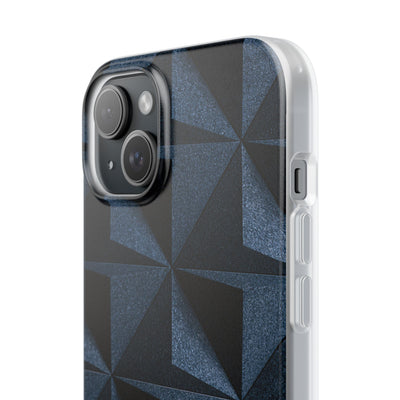 Blue Lite Phone Case for iPhone - Indigo Basalt Facets