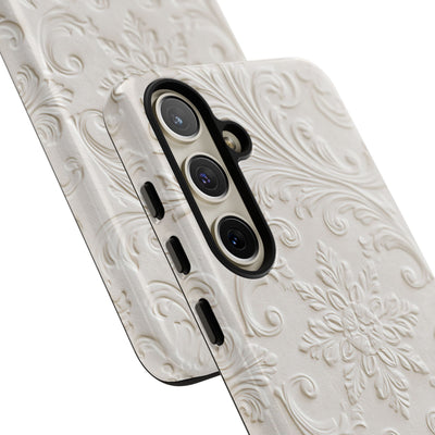 Sculpted Acanthus Relief · Tough Phone Case for Samsung · White