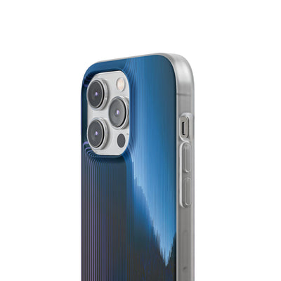 Blue Lite Phone Case for iPhone - Indigo Distortion Wave